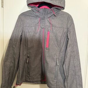 Superdry Gray and Pink Women's Jacket